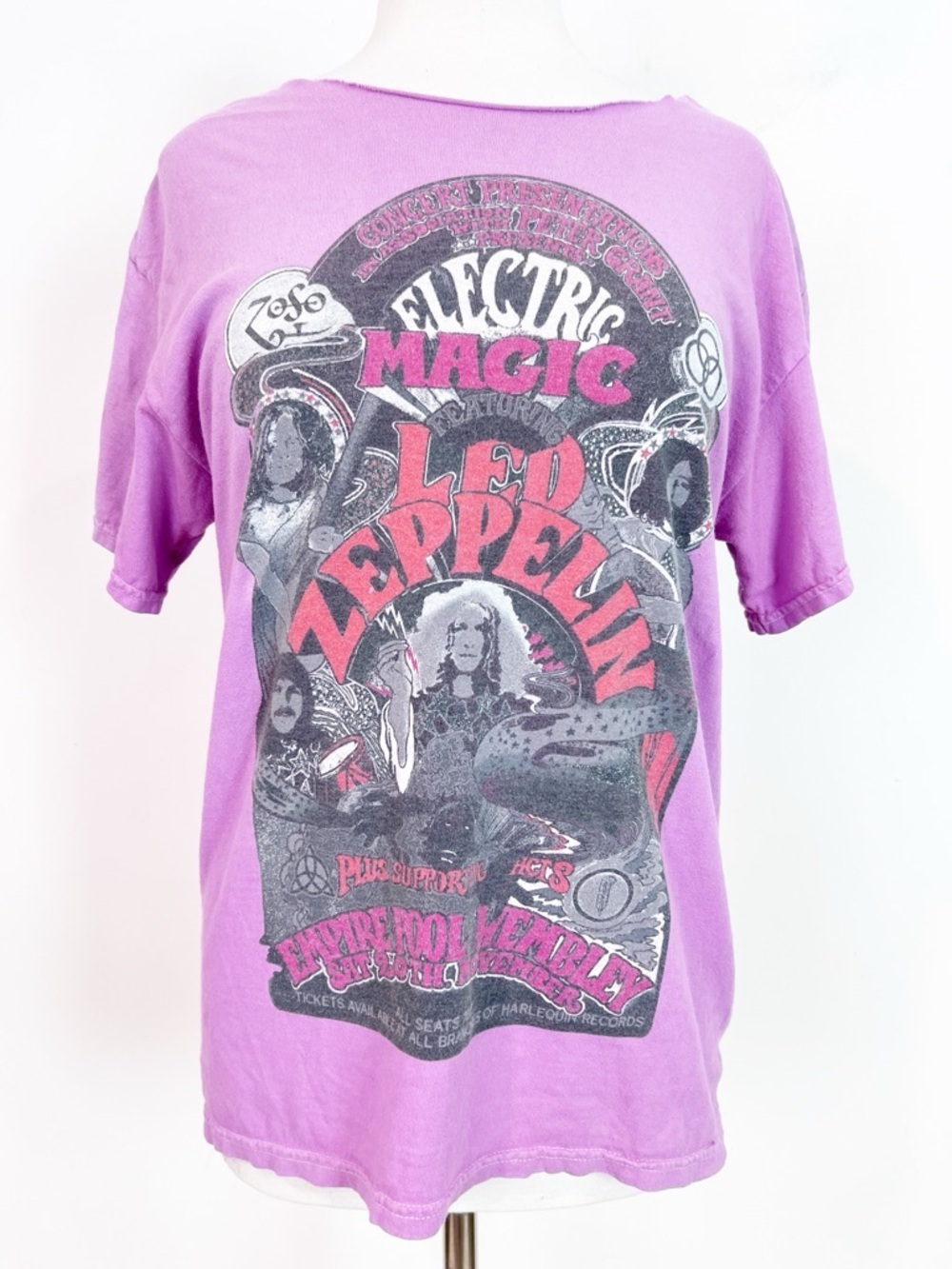 LIFE CLOTHING PURPLE LED ZEPPELIN GRAPHIC SHORT SLEEVE T-SHIRT SZ SMALL